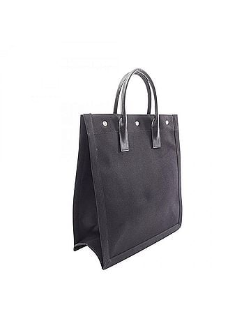 Yves Saint Laurent Yves Saint Laurent Saint Laurent Paris RIVE GAUCHE Tote Bag/Handbag, Canvas and Leather, Women's, Black/White, 632539 (view 2)