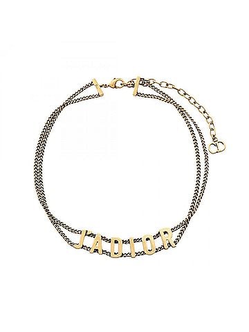 Christian Dior Christian Dior Dior J'A DIOR Double Strand Choker Accessory, Gold Plated (GP), Women's, Tone (view 1)
