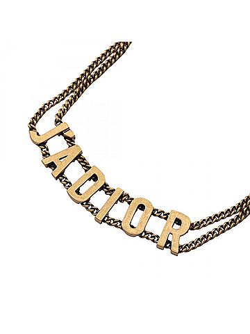 Christian Dior Christian Dior Dior J'A DIOR Double Strand Choker Accessory, Gold Plated (GP), Women's, Tone (view 2)