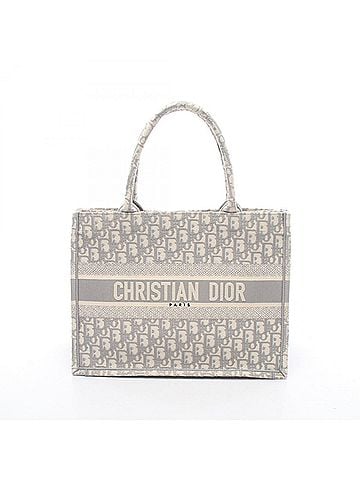 Christian Dior Christian Dior Dior BOOK TOTE Medium Tote Bag Handbag Canvas Women's White/Gray (view 1)