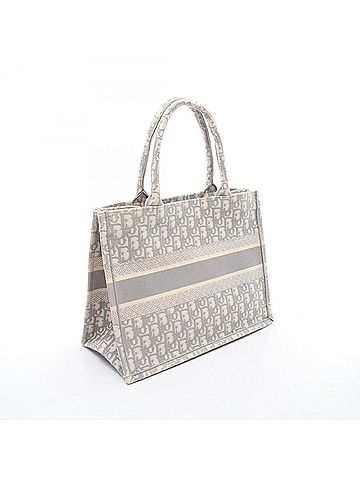 Christian Dior Christian Dior Dior BOOK TOTE Medium Tote Bag Handbag Canvas Women's White/Gray (view 2)