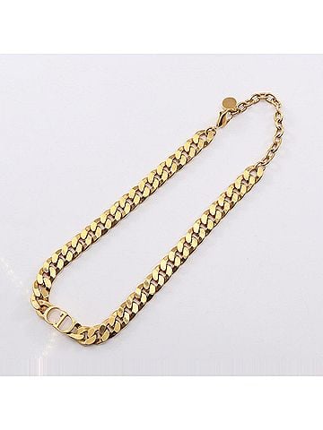 Christian Dior Christian Dior Dior 30 Montaigne Short Necklace, Gold Plated (GP), Women's, Tone (view 2)