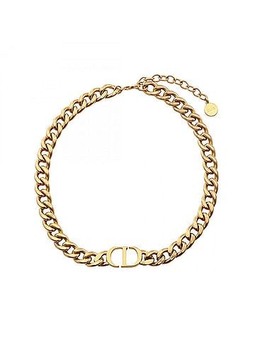 Christian Dior Christian Dior Dior 30 Montaigne Short Necklace, Gold Plated (GP), Women's, Tone (view 1)