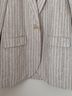 Madewell 100% Linen 100% Cotton 100% Polyester Stripes Tan White Blazer Size XS - photo 3