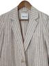 Madewell 100% Linen 100% Cotton 100% Polyester Stripes Tan White Blazer Size XS - photo 2