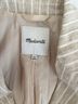 Madewell 100% Linen 100% Cotton 100% Polyester Stripes Tan White Blazer Size XS - photo 6