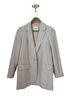 Madewell 100% Linen 100% Cotton 100% Polyester Stripes Tan White Blazer Size XS - photo 1