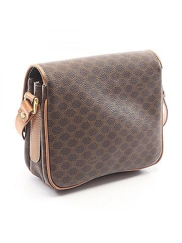 Céline Celine Macadam Shoulder Bag/Handbag, Coated Canvas and Leather, Women's, Brown (view 2)