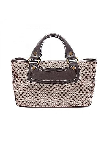 Céline Celine Boogie Bag Macadam Handbag, Canvas and Leather, Women's, Beige/Brown (view 1)