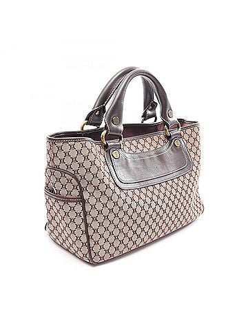 Céline Celine Boogie Bag Macadam Handbag, Canvas and Leather, Women's, Beige/Brown (view 2)