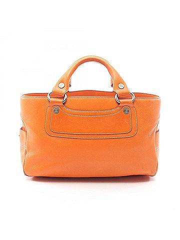 Céline Celine Boogie Bag Handbag, Leather, Women's, Orange (view 1)