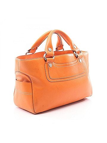 Céline Celine Boogie Bag Handbag, Leather, Women's, Orange (view 2)