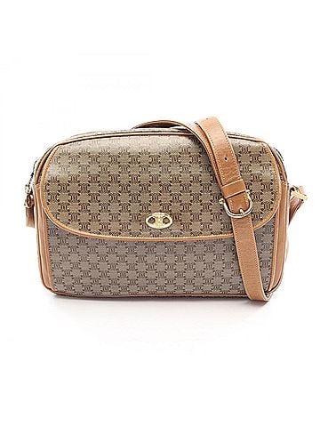 Céline Celine Triomphe Shoulder Bag/Handbag, Coated Canvas and Leather, Women's, Brown (view 1)