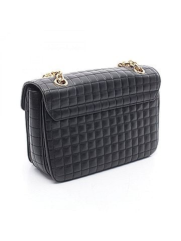 Céline Celine C Medium Shoulder Bag Handbag Leather Women's Black 187253BFC.38NO (view 2)