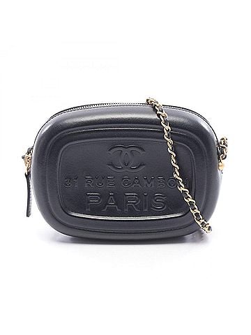 Chanel Chanel Mini Camera Bag Shoulder Handbag Lambskin Leather Women's Black AS5318 (view 1)