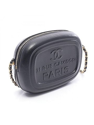 Chanel Chanel Mini Camera Bag Shoulder Handbag Lambskin Leather Women's Black AS5318 (view 2)