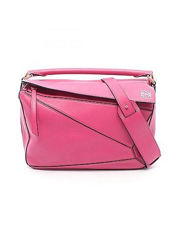 Loewe Loewe Puzzle Bag Medium 2-Way Handbag Leather Women's Pink (view 1)