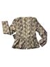 Boston Proper 100% Polyurethane 100% Polyester 97% Polyester 3% Spandex Snake Print Multi Color Blazer Size M - photo 3