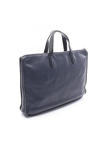 Loewe Loewe Anagram Briefcase Handbag, Leather, Men's, Navy/Black (view 2)