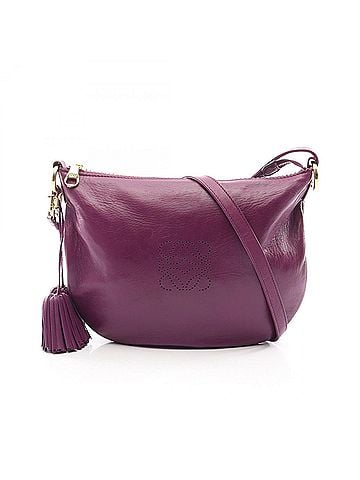 Loewe Loewe Anagram Shoulder Bag/Handbag, Leather, Women's, Purple (view 1)