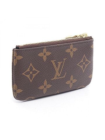 Louis Vuitton Louis Vuitton Pochette Clé Monogram Keyring Wallet/Coin Purse for Men and Women, Brown, M62650 (view 2)
