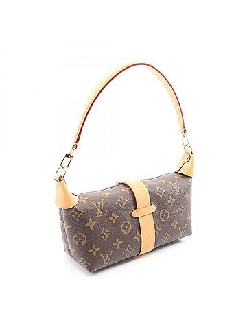 Louis Vuitton Louis Vuitton Pochette Mia Handbag, Coated Canvas and Leather, Monogram Pattern, Women's, Brown, M26191 (view 2)