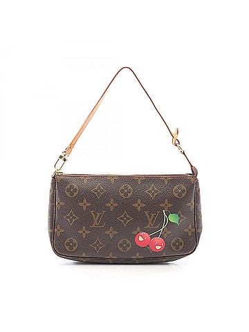 Louis Vuitton Louis Vuitton Pochette Accessoires Handbag, Coated Canvas and Leather, Monogram Cherry Pattern, Women's, Brown/Red, M95008 (view 1)