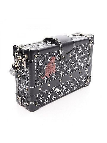 Louis Vuitton Louis Vuitton Petite Malle Catgram Shoulder Bag/Handbag, Coated Canvas and Leather, Women's, Black/Multicolor, M44437 (view 2)