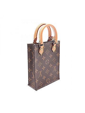 Louis Vuitton Louis Vuitton Petite Sac Plat Monogram 2-Way Handbag, Coated Canvas and Leather, Women's, Brown, M69442 (view 2)