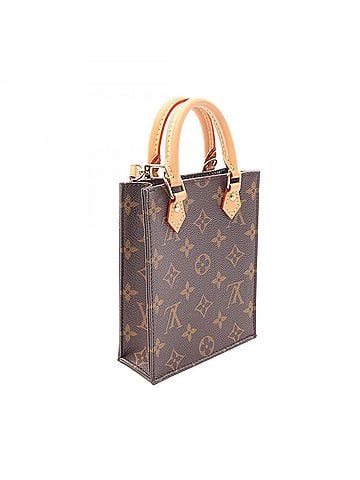 Louis Vuitton Louis Vuitton Petite Sac Plat Monogram 2-Way Handbag, Coated Canvas and Leather, Pattern, Women's, Brown, M81295 (view 2)