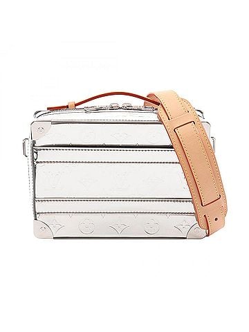 Louis Vuitton Louis Vuitton LOUIS VUITTON Handle Soft Trunk Monogram Mirror 2-Way Handbag Leather Men's Women's Silver Tone M45885 (view 1)