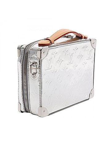 Louis Vuitton Louis Vuitton LOUIS VUITTON Handle Soft Trunk Monogram Mirror 2-Way Handbag Leather Men's Women's Silver Tone M45885 (view 2)