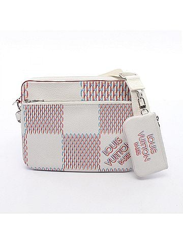 Louis Vuitton Louis Vuitton Trio Messenger Damier Giant Spray Shoulder Bag Handbag Leather Men's White Multicolor M20665 (view 1)