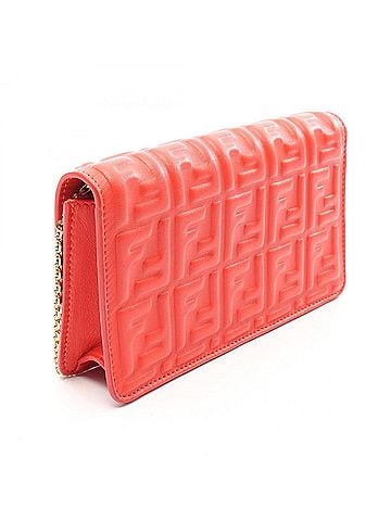 Fendi Fendi Baguette FF Logo 2-Way Shoulder Bag/Handbag, Leather, Women's, Red, 8M0498 (view 2)