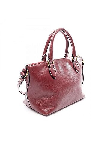 Prada Prada 2-way handbag, leather, women's, burgundy. (view 2)