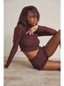 Free People Checkered-gingham Brown Blue Shorts Size M - photo 3