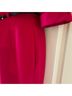 Black Halo Solid Red Pink Jumpsuit Size 2 - photo 7