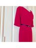 Black Halo Solid Red Pink Jumpsuit Size 2 - photo 6