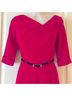 Black Halo Solid Red Pink Jumpsuit Size 2 - photo 10