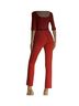 Black Halo Solid Red Pink Jumpsuit Size 2 - photo 2