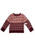 Maeve Graphic Pink Burgundy Pullover Sweater Size XS - photo 1
