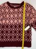 Maeve Graphic Pink Burgundy Pullover Sweater Size XS - photo 9