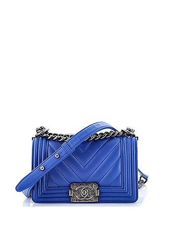 Chanel Boy Flap Bag Chevron Calfskin Small (view 1)