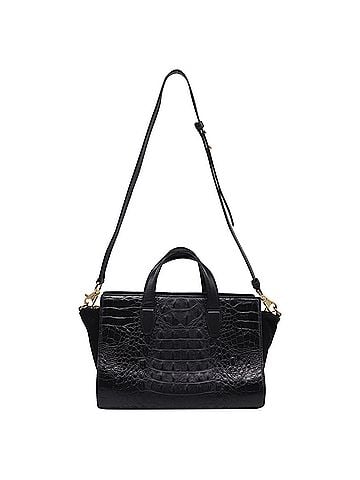 Alexander Wang Alexander Wang Pelican Croc-Embossed Tote Bag in Black Leather (view 1)