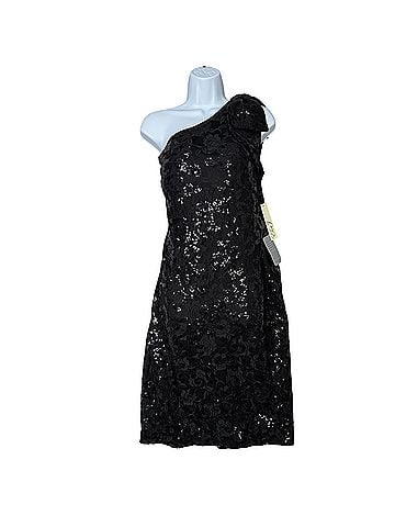 Eliza J One Shoulder Sequin Bow Cocktail Dress (view 1)