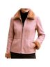 Forever 21 100% Polyester 80% Acrylic Pink Tan Faux Fur Jacket Size L - photo 3