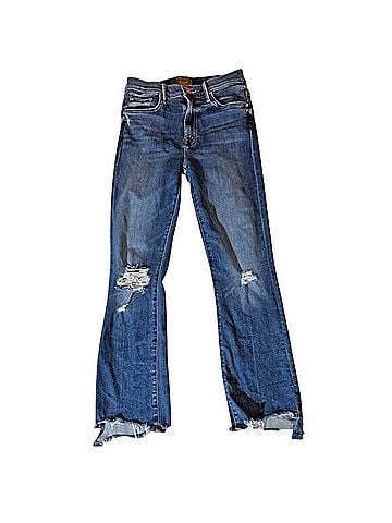 Mother The Insider Crop Step Chew Jeans (view 1)