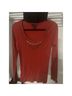 Willi Smith 100% Cotton Red Orange Long Sleeve Jersey Size M - photo 3