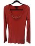 Willi Smith 100% Cotton Red Orange Long Sleeve Jersey Size M - photo 1