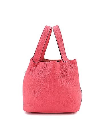 Piko Piko Hermes Picotin Lock MM Handbag, Taurillon Clemence Leather, Rose Azalee, Y Stamp. (view 1)